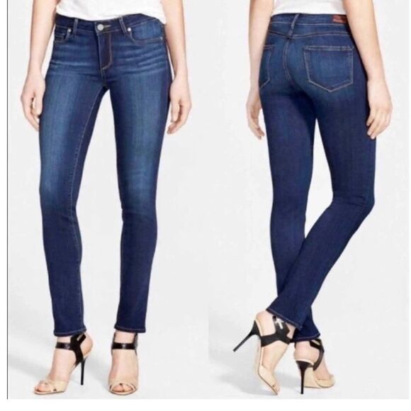 Paige Women's Maggie Dark Wash Skyline Skinny Jeans from Anthropologie Size 25 - Picture 1 of 12